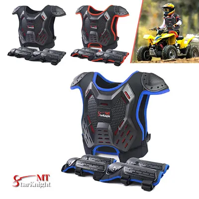 Kids Motorcycle Riding Protective Gear Motocross Armor Suit Knee Chest Protector • $49.86