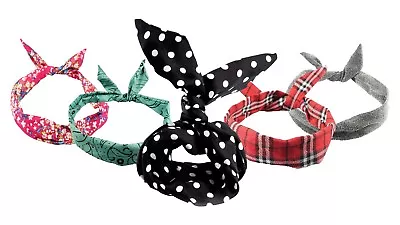 £2.89 • Buy Retro Wire Headbands - Wired Rockabilly Summer Head Scarf Hair Band Head Wrap