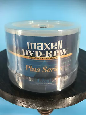 Maxell Pro Plus Series DVD-R White Inkjet Hub Printable 8x #635061 *(50-PK) • $19.50