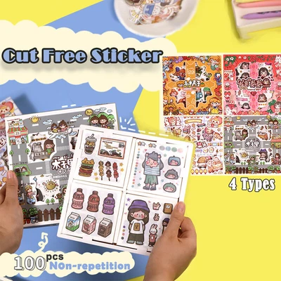 $7.15 • Buy SALE! 100PCS Paper Stickers Decors Book Stationery Bullet Journal GIFT Diary AU