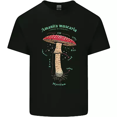 Mushroom Anatomy Magic LSD Mens Cotton T-Shirt Tee Top • £10.98
