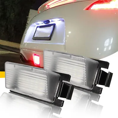 For 03-15 GTR 370Z 350Z G35 G37 Q60 Q40 2X 18-LED License Plate Tag Lights 6000K • $14.99