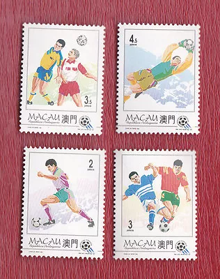 China Macao Macau 1994 Football World Cup Soccer Complete 4 V Mint NH • $2.48