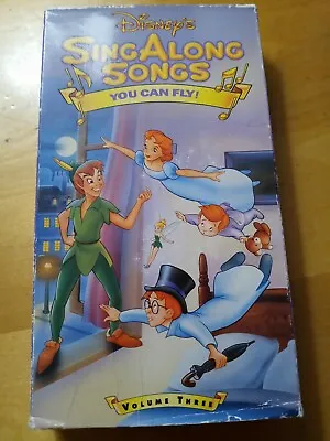 $29.88 • Buy Sing Along Songs You Can Fly VHS Volume Three Video Tape Used Disney Cartoon