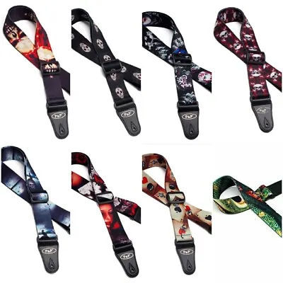 Multi Style P&P Rock Guitar Strap New Free Ship Skull Hot Woman Skeleton New • $18.99