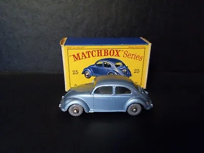 Matchbox Rare #25B Volkswagen Sedan  Volkswagon  1960 In Crisp Orig D2  Box • $526.37