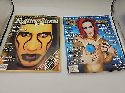 Marilyn Manson Rolling Stone Magazine Lot 752 & 797 Jan 1997 & Oct 1998 • $21.50