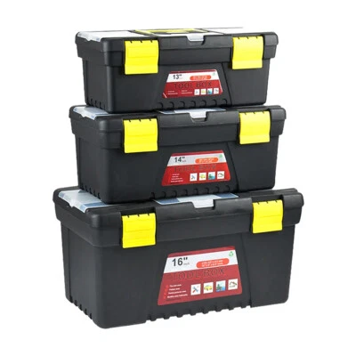 $38.99 • Buy Tool Storage Set Tool Box 3PCS Lock Organiser Portable Handle Garage Tools Chest