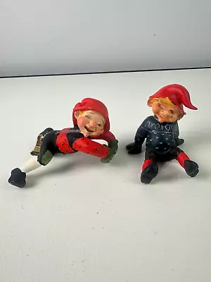 2 Vintage Candy Designs Norway Elf Gnomes Christmas Holidays • $23.99