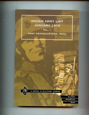 INDIAN ARMY LIST JANUARY 1919 Volumes 1 - 4 SB VG ( QUARTERLY) • $59.50