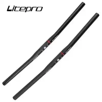 Carbon Fiber 25.4 Flat Handlebar Bicycle Glossy Matte Road Mtb Bike Litepro • $32