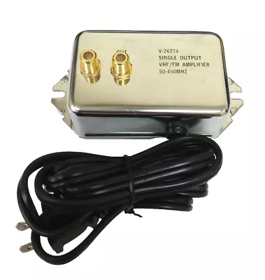 Belkin Video VHF/FM Single Output Signal Amplifier 75 Ohm 10 DB 6 Feet Cord • $16.32