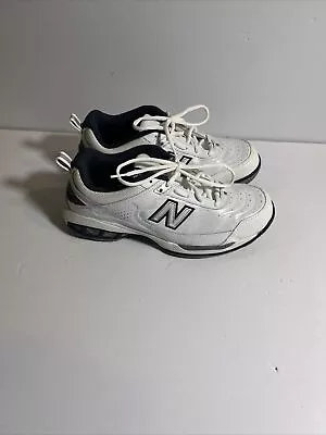 New Balance 806 Color White With Navy Blue Men's Tennis Hard Court Shoes Size 8. • $31.18