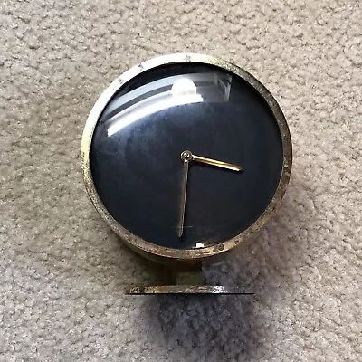VTG Howard Miller Nathan George Horwitt Brass Museum Desk Clock Movado MCM-WORKS • $43.99