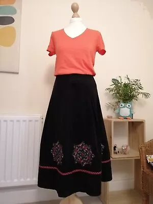 Vintage Laura Ashley Cord Folk Style Skirt Size 11!! • £12