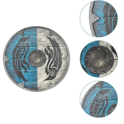 £21.60 • Buy Templar Ornaments Viking Shield Knight Medieval Eivor Valhalla Raven Battleworn
