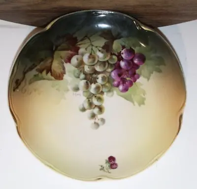 Antique BAVARIA Cabinet Plate HAND PAINTED Grapes Lot Agw • £12.10
