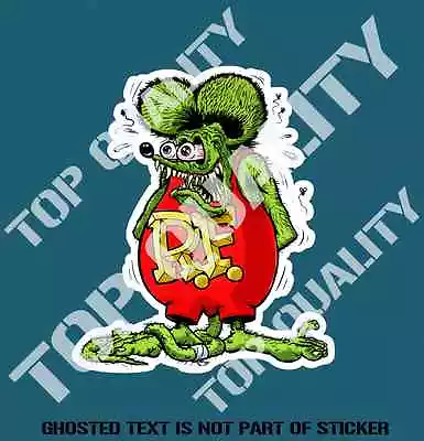 RAT FINK RAT ROD Decal Sticker For Mancave Rat Hot Rod Americana Decals Stickers • $4.80