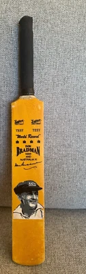 $25 • Buy Small Sykes Cricket Bat - Don Bradman World Record - Signed By Unknown Player