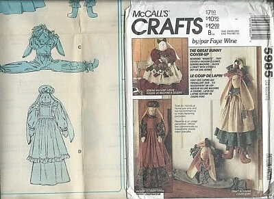 $19.99 • Buy M 5985 Sewing Pattern BUNNY Maid VACUUM & Sew Machine COVERS Draft Blocker UNCUT