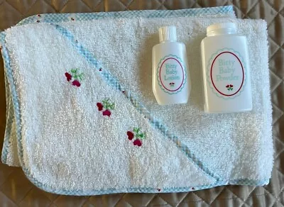 American Girl Pleasant Company Bitty Baby Doll Hooded Bath Towel Lotion Powder • $26.99