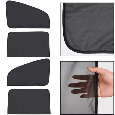 4X Magnetic Car Side Window Sun Cover Shade Mesh Shield UV Protection Black Dark • $12.99