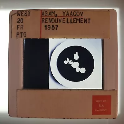 Yaacov Agam  Renouvellement  1957 Art 35mm Glass Slide V2 • $20