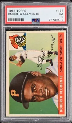 1955 Topps #164 Roberto Clemente Rookie Ex Psa 5 (beautiful Colors Looks Nicer) • $6799