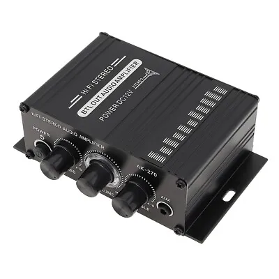 Audio Amplifier Karaoke/Home Cinema 2 Channel Class D USB/SD AUX With Power Cord • £13.11