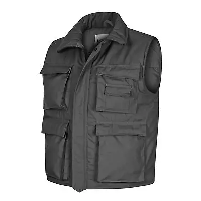 Body Warmer Insulated Vest Camping Fishing Outdoor Multi Pockets Black • £24.69