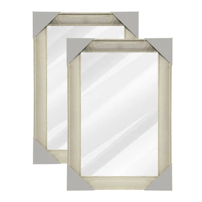 £35 • Buy 2x Decorative Wall Hanging Mirror 16 X28   Wooden Frame 85x54cm Home Decor