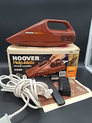 Vtg 1984 Brown Hoover Help Mate Handheld Vacuum Cleaner S1059 Car Detail Tested • $32.18