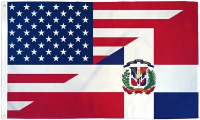 Dominican Republic & US Combination Flag 3x5ft USA & Domincan Rep Combo Flag • $9