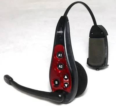 USED HME HS6000 RED Wireless Drive Thru Intercom Headset Works Great No Battery • $449.99