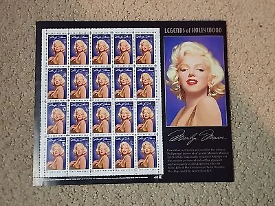 1995 Marilyn Monroe Legends Of Hollywood 32 Cent  Stamps Sheet Of 20 • $15.73