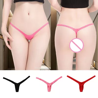 Women Low Rise Micro V-shape G-string Thong Panty Tiny Bikini Briefs Underwear • $2.06