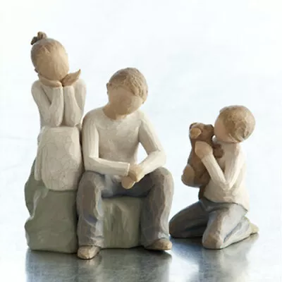 £54.40 • Buy Willow Tree Set Siblings Sister With Two Brothers Figurine Gift Set Family Group