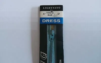 £3 • Buy Lightning 4  Turquise Blue 27  Dress/skirt/knitwear Zip New Old Stock