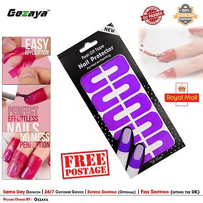 Easy Clean Peel-off Tape Nail Polish Guard - U-Shaped Finger Protector Sticker • $3.33