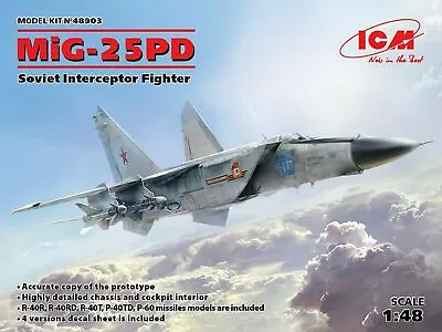 ICM 48903 Soviet Interceptor Fighter MiG-25 PD 1/48 • $47.83