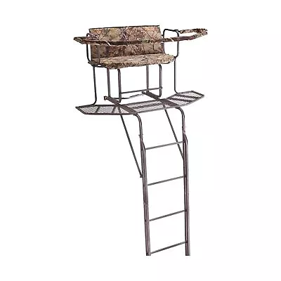 Guide Gear 20' 2-Man Ladder Tree Stand With Hunting Blind Climbing Hunt Seat... • $294.40