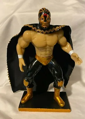 MIL MASCARAS (black) Wrestler 7in Action Figure Mexican Toys  HANDMADE PAINTED   • $23.99