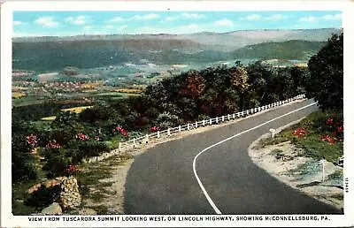 McConnellsburg PA View From Tuscarora Summit Postcard Unused 1930s/40s • $2.49