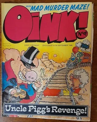 OINK ! Comic Issue #9 : August 1986 🐷 Complete With 'MAD MURDER MAZE' Poster!  • £4.25