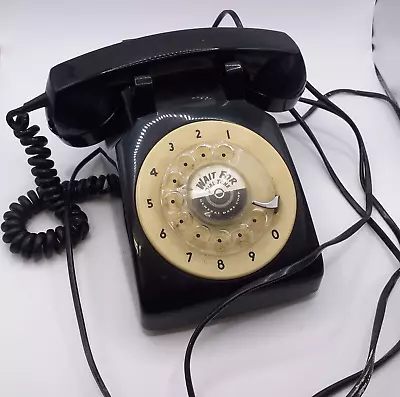 Vintage Retro Style Rotary Dial Black Telephone Handset Tested Working (H17) • £10
