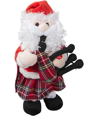 30cm Musical Santa Dancing With BagPipes Toy Battery Powered Singing And Dancing • £178.99