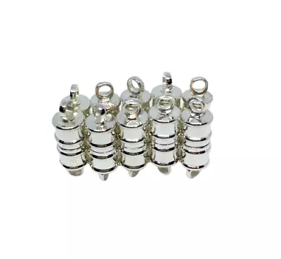 £5.49 • Buy 10pcs Strong Magnetic Jewellery Clasps Necklace Silver Plated 17x6mm UK SHOP
