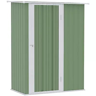 Outsunny Garden Storage Shed With Lockable Door Sloped Roof For Bike Light Green • £149.99