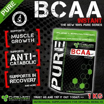 Bcaa Powder 1kg Instantised Unflavoured Branch Chain Amino Acids * Intra Workout • $63