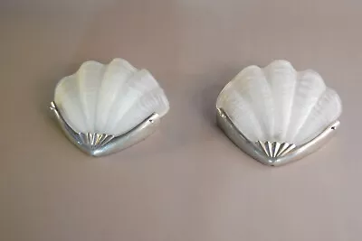 Vintage Art Deco Clam Shell Wall Sconce Lamp Light • $720